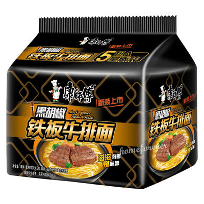 KSF Instant Noodle Black Pepper 105Gx5 - 康师傅黑椒牛排五连包