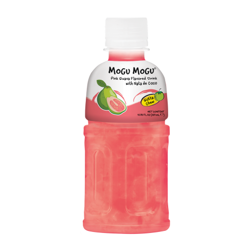 MOGUMOGU PINK GUAVA 320ML - MoguMogu椰果飲料-番石榴味 320毫升