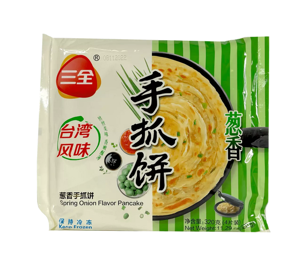 Sq Spring Onion Flavour Pancake 320G - 三全手抓饼 （葱香） 320克