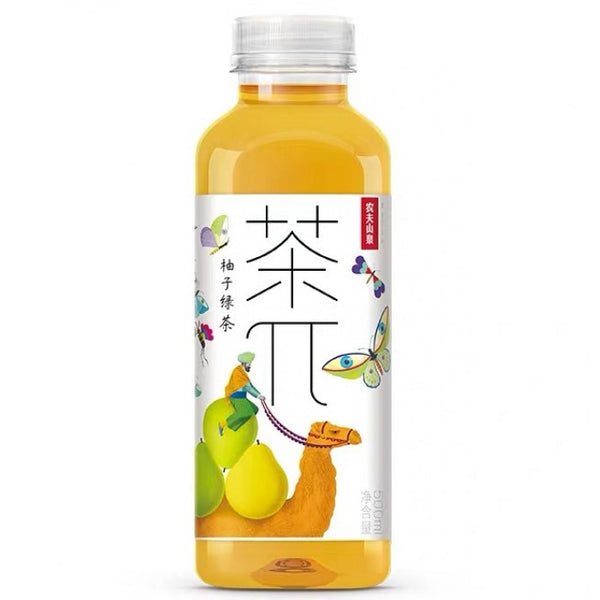 Nongfu Spring Green Tea Flavor Drink Pomelo Flav. 500Ml - 农夫山泉柚子绿茶500ml